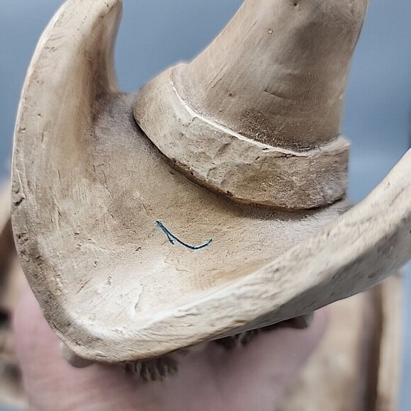 Vintage Shade Tree Creations 1981 Cowboy Bed Clock Figurine 9.5" Made in USA - Picture 9 of 9